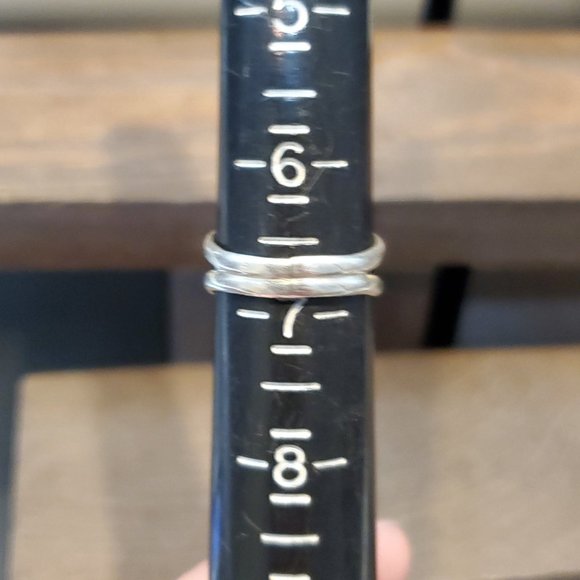 Size 6.75 925 Sterling Silver Turquoise Stone Unique Ring - Picture 6 of 8